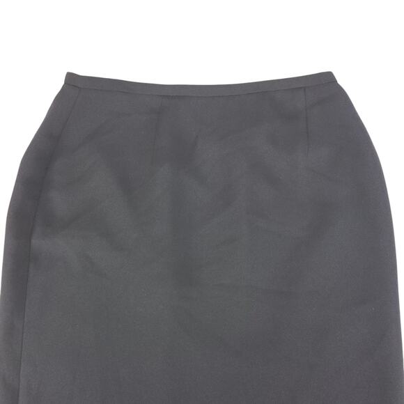 Navy Blue Skirt Womens 14P Petite XL Long Straight Business Vent Extension - Picture 3 of 13